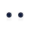 Histoire d'Or Boucles D'oreilles Puces Or Blanc Onora Saphir