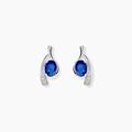 Boucles d'oreille sur Grenoble : Histoire d'Or Bijoux D'oreilles Emotion Or Blanc Saphir Diamant