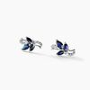 Histoire d'Or Boucles D'oreilles Puces Angie Or Blanc Saphir Et Diamant