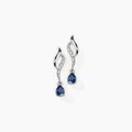 Histoire d'Or Boucles D'oreilles Puces Nolia Or Blanc Saphir Et Diamant