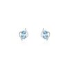 Histoire d'Or Boucles D'oreilles Puces Vrille Ovale Or Blanc Topaze