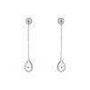Histoire d'Or Boucles D'oreilles Pendantes Brenda Or Blanc Topaze