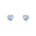 Boucles d'oreille sur Grenoble : Histoire d'Or Boucles D'oreilles Puces Klodina Or Blanc Topaze
