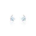 Boucles d'oreille sur Grenoble : Histoire d'Or Boucles D'oreilles Puces Coeur In Love Or Blanc Topaze Et Oxyde