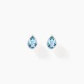 Boucles d'oreille sur Grenoble : Histoire d'Or Boucles D'oreilles Puces Fassia Or Blanc Topaze