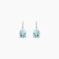Boucles d'oreille sur Grenoble : Histoire d'Or Boucles D'oreilles Puces Anesa Or Blanc Topaze