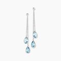 Boucles d'oreille sur Grenoble : Histoire d'Or Boucles D'oreilles Pendantes Carlyn Or Blanc Topaze
