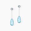 Histoire d'Or Boucles D'oreilles Pendantes Denis Or Blanc Topaze