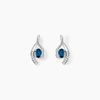 Histoire d'Or Boucles D'oreilles Sagesse Or Blanc Topaze Oxyde