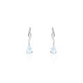 Histoire d'Or Boucles D'oreilles Pendantes Assaf Or Blanc Topaze Et Oxyde