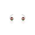 Boucles d'oreille sur Grenoble : Histoire d'Or Boucles D'oreilles Puces Anais Or Blanc Perle De Culture Et Oxyde
