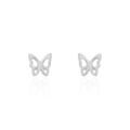 Boucles d'oreille sur Grenoble : Histoire d'Or Boucles D'oreilles Puces Filippa Papillon Or Blanc