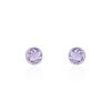 Histoire d'Or Boucles D'oreilles Puces Edy Serti Clos Or Blanc Amethyste