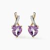 Histoire d'Or Boucles D'oreilles Or Jaune Clothilde Amethystes Oxydes