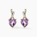 Histoire d'Or Boucles D'oreilles Or Jaune Clothilde Amethystes Oxydes