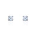 Histoire d'Or Boucles D'oreilles Puces Doreen Carre Or Blanc Oxyde De Zirconium
