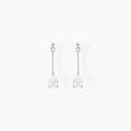 Boucles d'oreille sur Grenoble : Histoire d'Or Boucles D'oreilles Pendantes Goutte Or Blanc Oxyde De Zirconium
