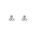 Boucles d'oreille sur Grenoble : Histoire d'Or Boucles D'oreilles Puces Jana Or Blanc Oxyde De Zirconium