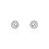 Histoire d'Or Boucles D'oreilles Puces Eden Serti Pneu Or Blanc Oxyde De Zirconium