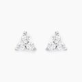 Histoire d'Or Boucles D'oreilles Puces Cassy Fleur Or Blanc Oxyde De Zirconium