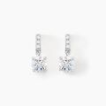 Histoire d'Or Boucles D'oreilles Pendantes Paciane Or Blanc Oxyde De Zirconium