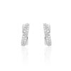 Histoire d'Or Boucles D'oreilles Puces Aglae Or Blanc Oxyde De Zirconium