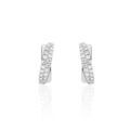 Histoire d'Or Boucles D'oreilles Puces Aglae Or Blanc Oxyde De Zirconium