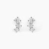 Histoire d'Or Boucles D'oreilles Puces Kyoto Or Blanc Oxyde De Zirconium