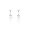 Histoire d'Or Boucles D'oreilles Pendantes Jordaine Or Blanc Oxydes