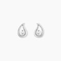 Boucles d'oreille sur Grenoble : Histoire d'Or Boucles D'oreilles Puces Helie Goutte Or Blanc Oxyde De Zirconium