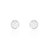 Histoire d'Or Boucles D'oreilles Puces Dorie Pastille Serti Clos Or Blanc Oxyde