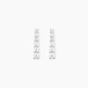 Histoire d'Or Boucles D'oreilles Pendantes Georas Or Blanc Oxyde