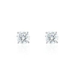 Histoire d'Or Boucles D'oreilles Puces Or Blanc Katherina Oxyde De Zirconium