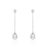 Histoire d'Or Boucles D'oreilles Pendantes Searlas Or Blanc Oxyde De Zirconium