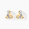 Histoire d'Or Boucles D'oreilles Puces Volute Or Jaune Diamant
