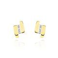 Histoire d'Or Boucles D'oreilles Puces Dolene Or Jaune Diamant