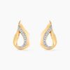 Histoire d'Or Boucles D'oreilles Puces Goccie Or Jaune Diamant
