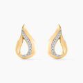 Boucles d'oreille sur Grenoble : Histoire d'Or Boucles D'oreilles Puces Goccie Or Jaune Diamant