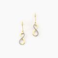 Boucles d'oreille sur Grenoble : Histoire d'Or Boucles D'oreilles Pendantes Infino Or Jaune Diamant