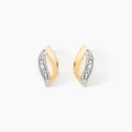 Boucles d'oreille sur Grenoble : Histoire d'Or Boucles D'oreilles Puces Smeralda Or Jaune Diamant