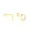 Histoire d'Or Boucles D'oreilles Puces Batoul Or Jaune Diamant