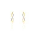 Boucles d'oreille sur Grenoble : Histoire d'Or Boucles D'oreilles Puces Smina Or Jaune Diamant