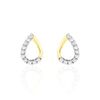 Histoire d'Or Boucles D'oreilles Puces Chrystalise Or Jaune Diamant