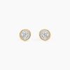 Histoire d'Or Boucles D'oreilles Puces Or Jaune Diamants