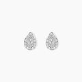 Boucles d'oreille sur Grenoble : Histoire d'Or Boucles D'oreilles Puces Pear C Or Jaune Diamant