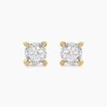 Histoire d'Or Boucles D'oreilles Puces Diamotion Or Jaune Diamant
