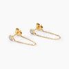 Histoire d'Or Boucles D'oreilles Pendantes Mon Premier Diamant Or Jaune