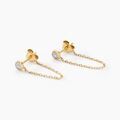 Boucles d'oreille sur Grenoble : Histoire d'Or Boucles D'oreilles Pendantes Mon Premier Diamant Or Jaune
