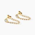 Histoire d'Or Boucles D'oreilles Pendantes Mahe Or Jaune Diamant