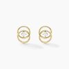 Histoire d'Or Boucles D'oreilles Puces Nid D'amour Or Jaune Diamant